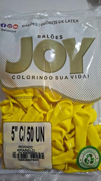 BALÃO 5 AMARELO C/50 REDONDO