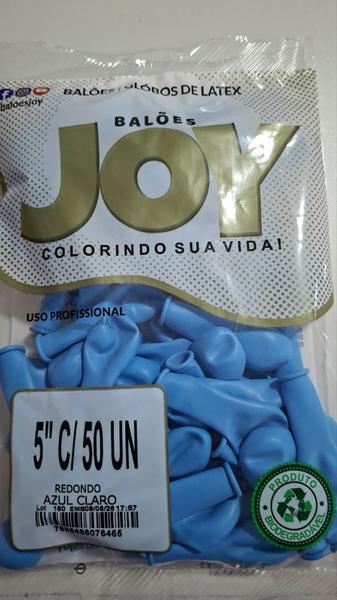 BALÃO 5 AZUL CLARO C/50 REDONDO
