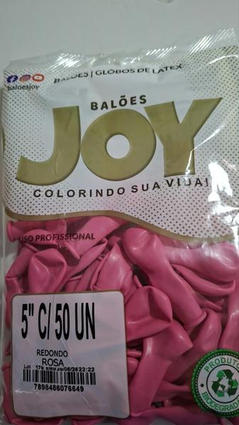 BALÃO 5 ROSA C/50 REDONDO