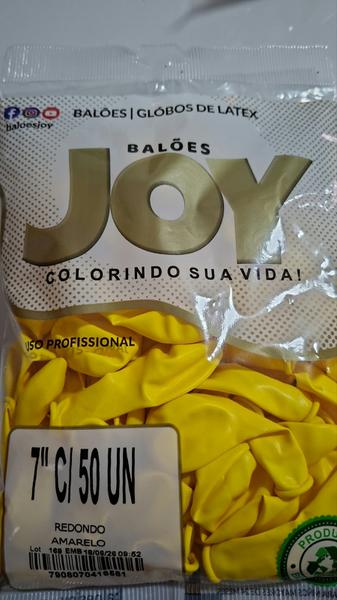 BALÃO 7 AMARELO C/50 REDONDO