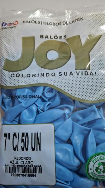 BALÃO 7 AZUL CLARO C/50 REDONDO