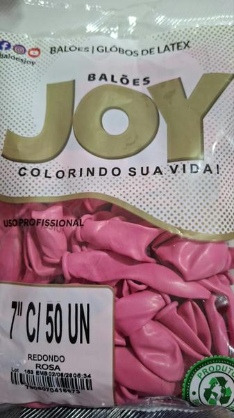 BALÃO 7 ROSA C/50 REDONDO