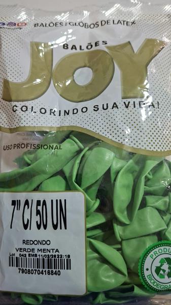 BALÃO 7 VERDE MENTA C/50 REDONDO