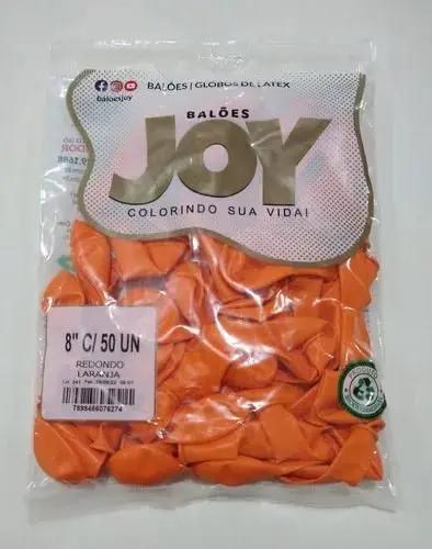 BALÃO 8 LARANJA C/50 REDONDO