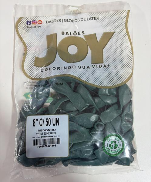 BALÃO 8 VERDE ESMERALDA C/50 REDONDO
