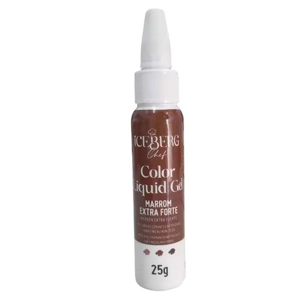 CORANTE LIQUIDO GEL MARROM 25G