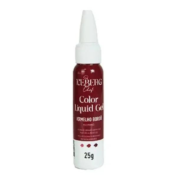 CORANTE LIQUIDO GEL VERMELHO BORDÔ 25G