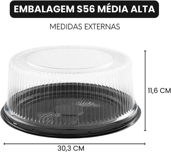 EMBALAGEM P TORTA ALTA MEDIA S56 SANPACK UND