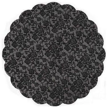 FUNDO RENDADO 7CM PRETO C/100