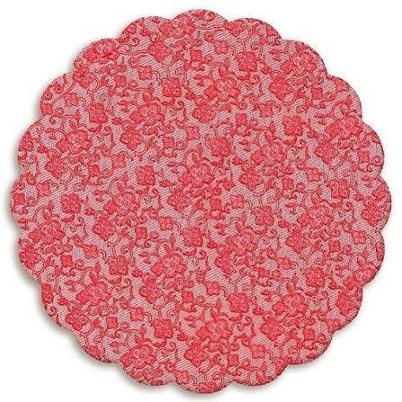 FUNDO RENDADO 7CM VERMELHO C/100