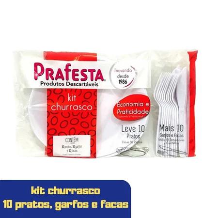KIT CHURRASCO ACRILICO BRANCO