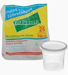 KIT POTE PP RIOPLASTIC 750ML C/25