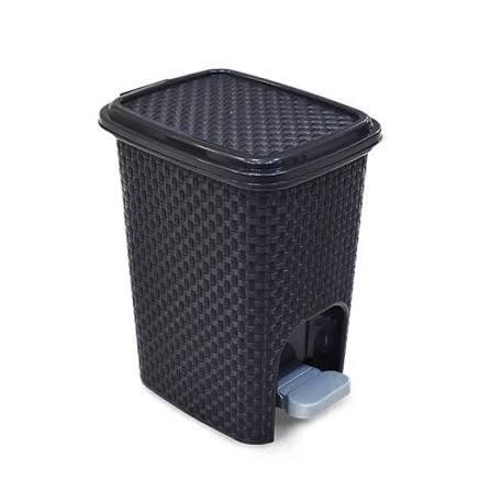 LIXEIRA PLAST. C PEDAL QUADRADA 7,5L PT