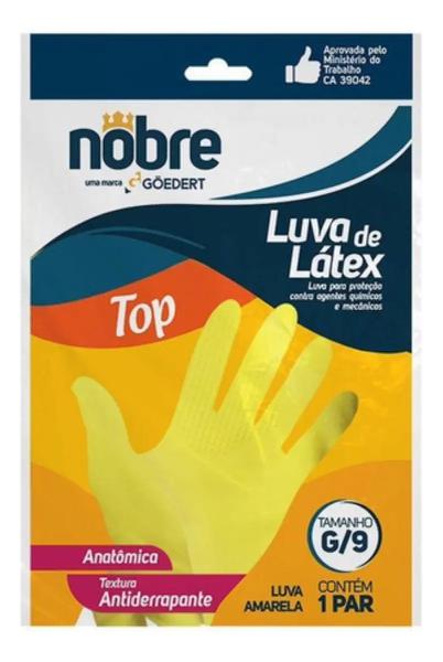LUVA LATEX AMARELA NOBRE G