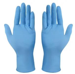 LUVA NITRILICA INDUSTRIAL AZUL GG VABENE