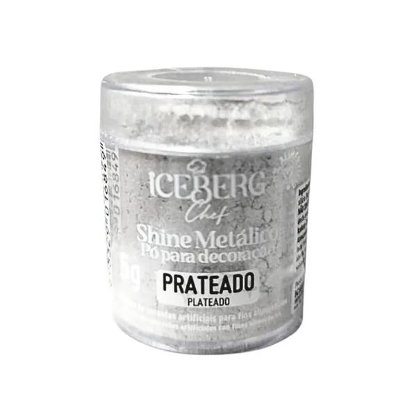 PÓ PRA DECORAÇÃO METALICO PRATEADO 5G