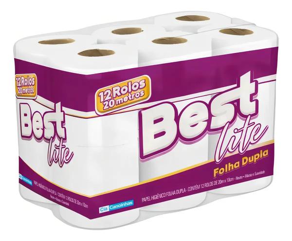 PAPEL HIG.BEST LITE FOLHA DUPLA 20MT C/8