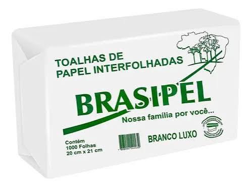 PAPEL TOALHA BRANCO LUXO BRASIPEL C/1000 FLS