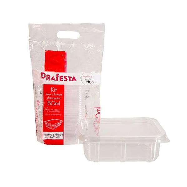 POTE RETANGULAR PRAFESTA 150ML