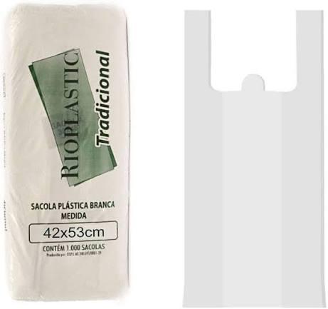 SACOLA BRANCA 42X52 C/1000