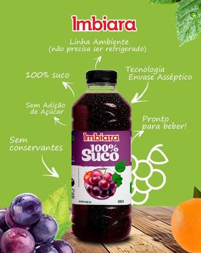SUCO 100% UVA COM MAÇA IMBIARA 900ML