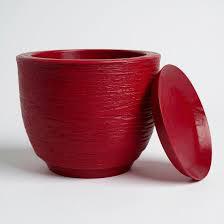 VASO RED TEXTURIZADO C/PRATO 660ML