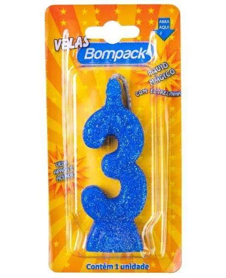 VELA SUPERNUMEROS BOMPACK N3 AZUL