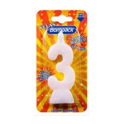 VELA SUPERNUMEROS BOMPACK N3 BRANCA