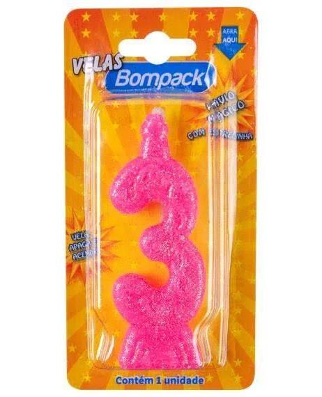 VELA SUPERNUMEROS BOMPACK N3 ROSA
