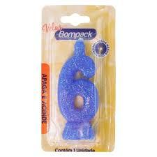 VELA SUPERNUMEROS BOMPACK N6 AZUL