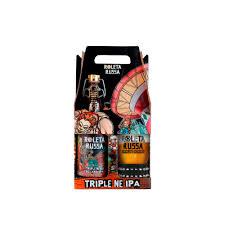 EMBALAGEM KIT ROLETA RUSSA TRIPLE IPA + COPO 320ML COM PULSEIRA