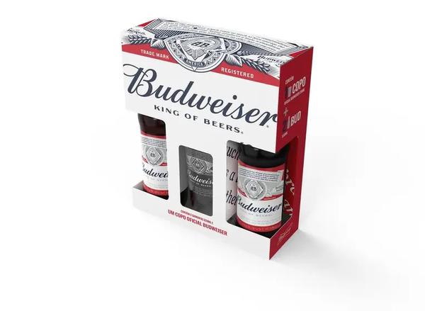 KIT CERV BUDWEISER 330ML COM COPO