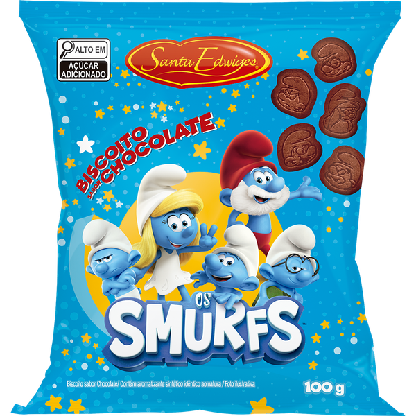 BISC SANTA EDWIGES SMURFS CHOC 100G