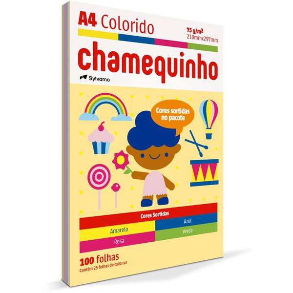 PAPEL CHAMEQUINHO SORTIDOS 100FL