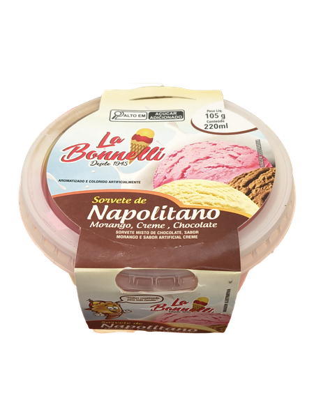SORVETE LA BONNELLI NAPOLITANO 220ML
