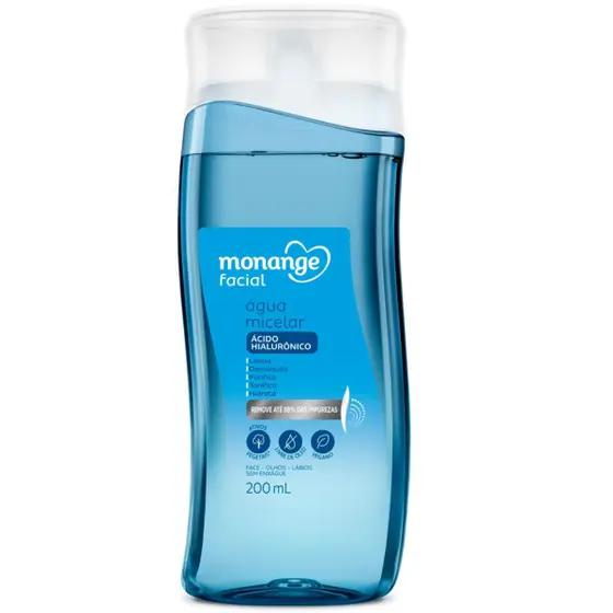 Água Micelar Monange Facial Ácido Hialurônico 200ml