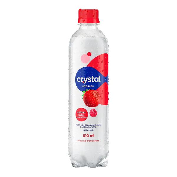 Água Saborizada Com Gás Crystal Frutas Vermelhas 510ml