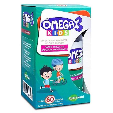 Ômega 3 Kids 450mg, 60 Cápsulas, Qualynutri