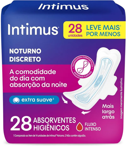 Absorvente Ultrafino Dia E Noite C/Abas C/28un Intimus