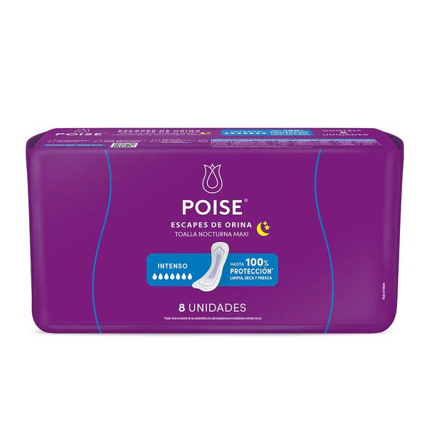 Absorvente Noturno Poise Escapes De Urina Intenso 8 Unidades