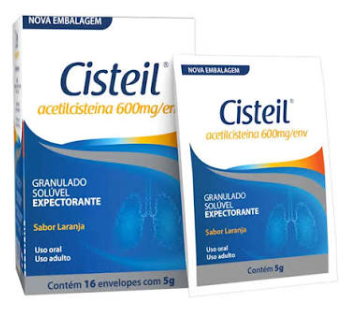 ACETILCISTEINA (CISTEIL) 600MG CX 10ENV 5G LARANJA