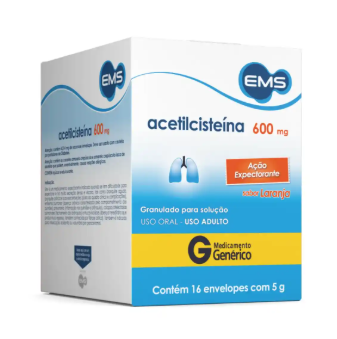 ACETILCISTEINA (FLUIMICINA) 600MG CX 16ENV 5G LARANJA