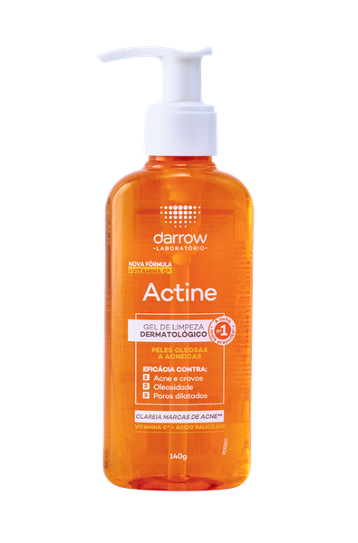 Gel De Limpeza + Vit C Darrow Actine - Pele Oleosa A Acneira - 140g