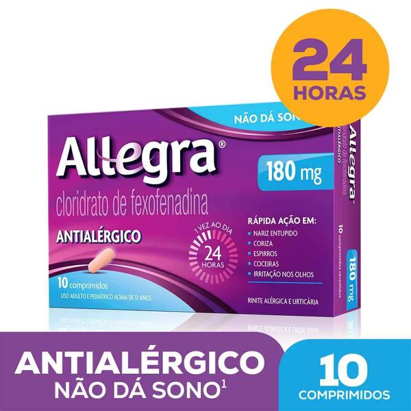 Antialérgico Allegra 180mg 10 comprimidos