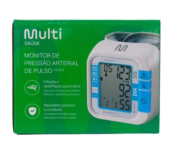 Aparelho de Pressão Digital de Pulso HC204 Multilaser