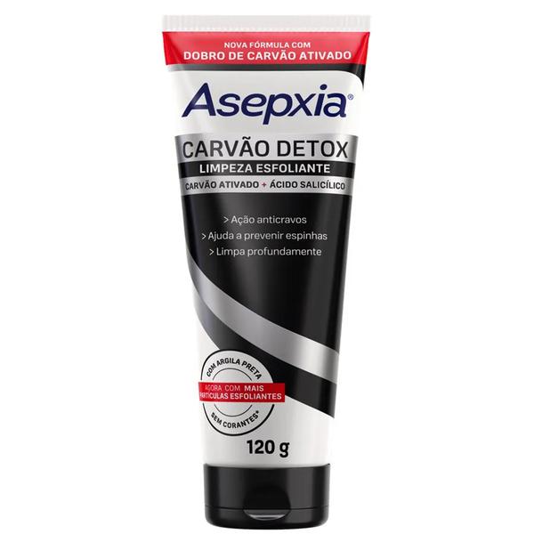Asepxia Carvão Detox Esfoliante 120g