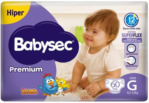 Babysec Fralda Premium Hiper G 60 Un