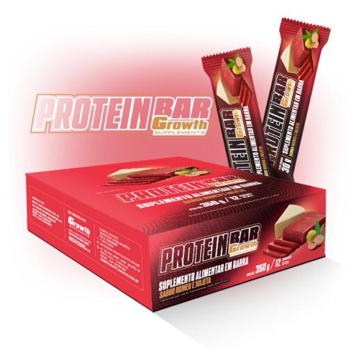 Barra de Proteina da Growth Sabor Romeu e Julieta 30g