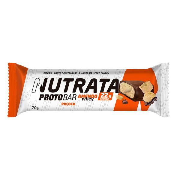 Barra Proteína Paçoca Whey Protobar Nutrata 70g