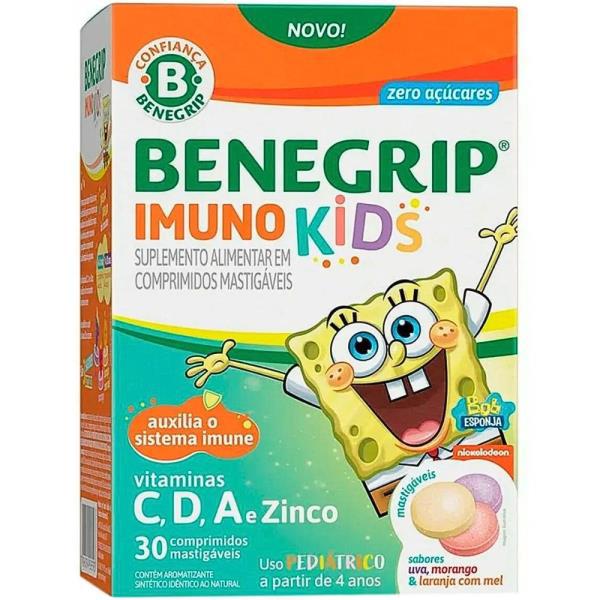 Benegrip Imuno Kids Suplemento Alimentar com 30 Comprimidos Mastigáveis
